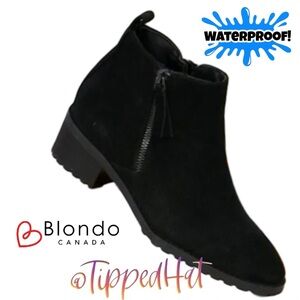 NWOB $150 Blondo ‘Samara’ Waterproof Boot – Black Suede – Size 6.5